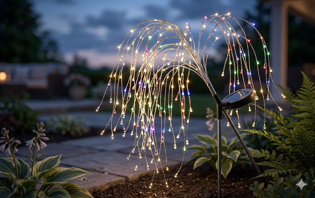 Solar outdoor firecracker light