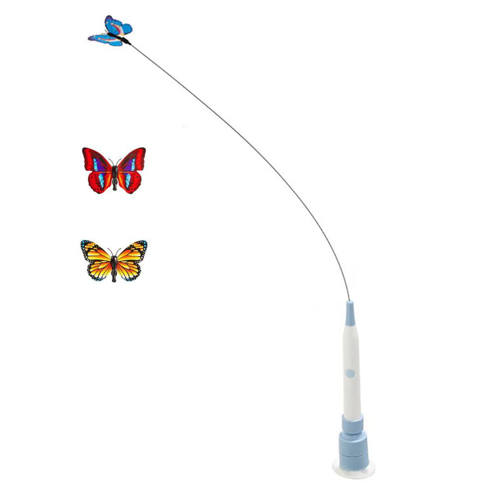 Interactive Cat Toy with Suction Cup Flutter Rotating Kitten Toys Automatic Cat Teaser Toys for Indoor Cats