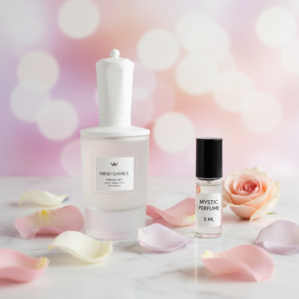 Mind Games Prodigy Extrait de Parfum — Woody Gourmand Fragrance | Samples & Full Bottle